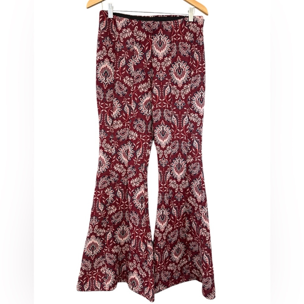 Anthropologie Damask Jacquard Flare Pants - Picture 7 of 13